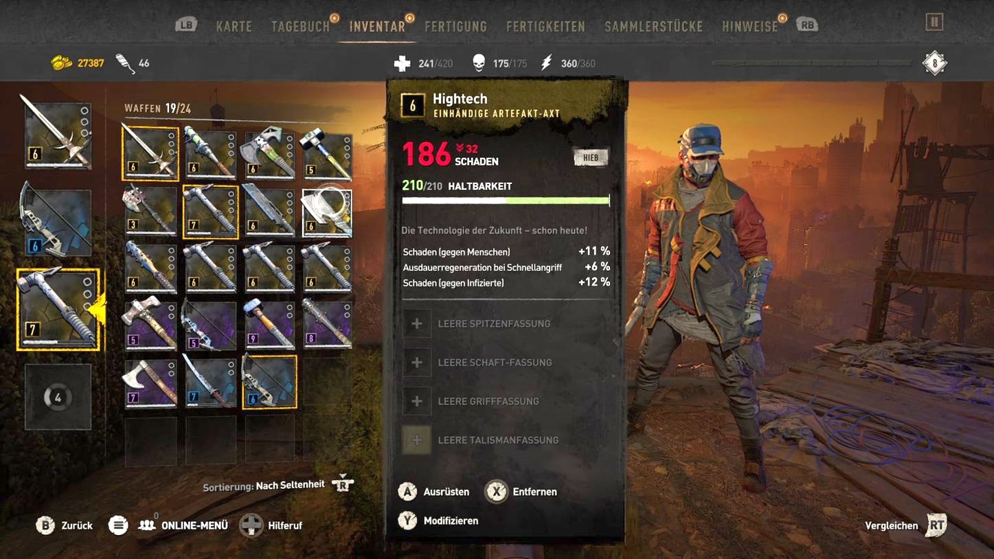 Dying Light 2 Finden Sie Den Verschollenen Lieferanten Dying Light 2: Schusswaffen, Bogen, Nahkampfwaffen und